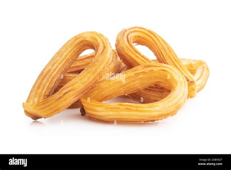 Tasty Fried Churros Isolated On White Background Stock Photo Alamy