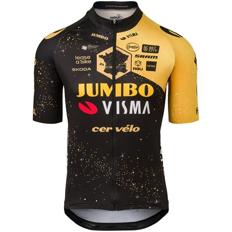 TEAM JUMBO-VISMA Short Sleeve Jersey TdF 2023 yellow - black