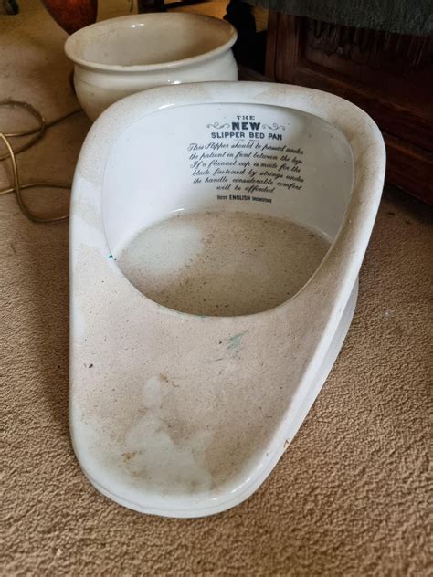 Vintage Ceramic Slipper Bed Pan Street Furniture Salvagers Prop Hire And Sales