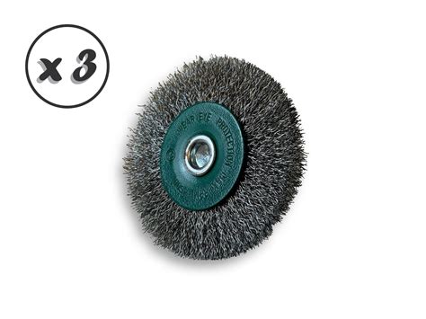 Lot De Brosses Rotatives Circulaires M Talliques Sur Tige Mm