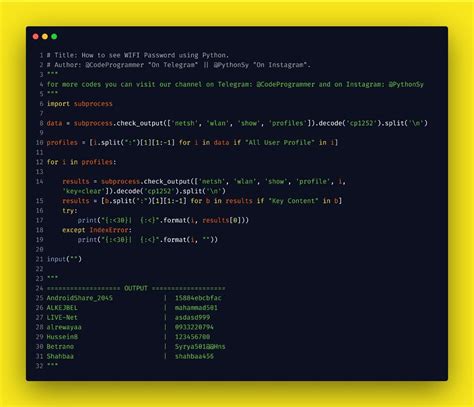 How To See Wifi Password Using Python