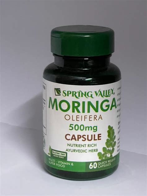 Moringa Oleifera 500mg Capsules 60s Dawaaiwala