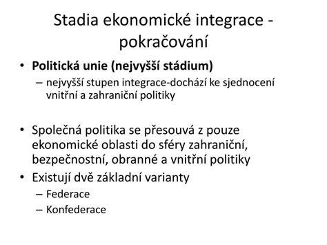 PPT Mezinárodní ekonomická integrace PowerPoint Presentation free