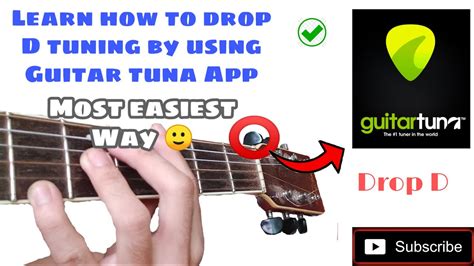 Learn How To Drop D Tuning By Using Guitar Tuna App Most Easiest Way