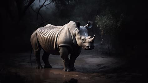 Premium AI Image | Last Sighting of the West African Black Rhino