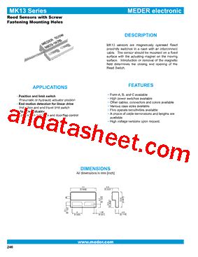 Mk A C W Datasheet Pdf Meder Electronic