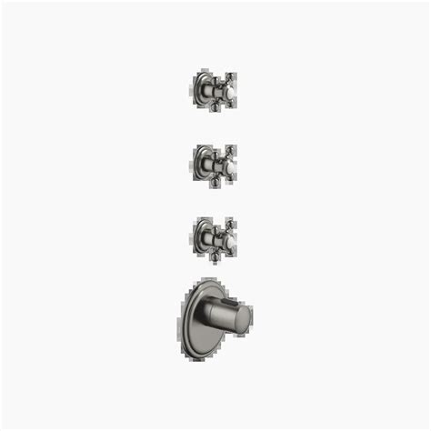 Madison Brushed Dark Platinum Shower Faucets Xtool Thermostat Module With 3 Valves