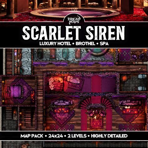 Scarlet Siren TTRPG Battlemap by Dread Maps