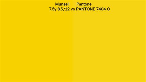 Munsell 7 5y 8 5 12 Vs Pantone 7404 C Side By Side Comparison