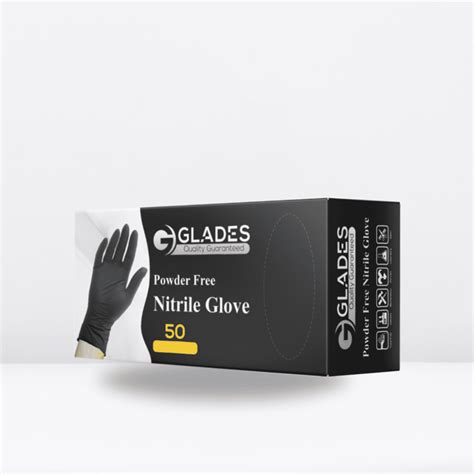 Glades™ Black Disposable Nitrile Gloves 8mil Heavy Duty Diamond Grip