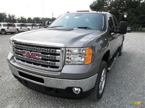 2014 Steel Gray Metallic Gmc Sierra 2500hd Slt Crew Cab 4x4 84992316 Photo 3