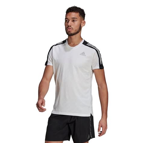 Adidas Own The Run 3 Stripes Running Short Sleeve T Shirt White Runnerinn