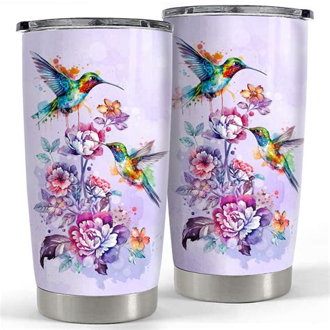 Sandjest Hummingbird Tumbler Cup Oz Hummingbird Gifts For Women Girl