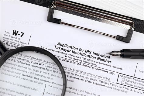 Irs Form W Application For Irs Individual Taxpayer Identification