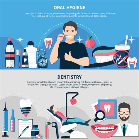 Oral Hygiene And Dentistry Banners 2328095 Vector Art at Vecteezy