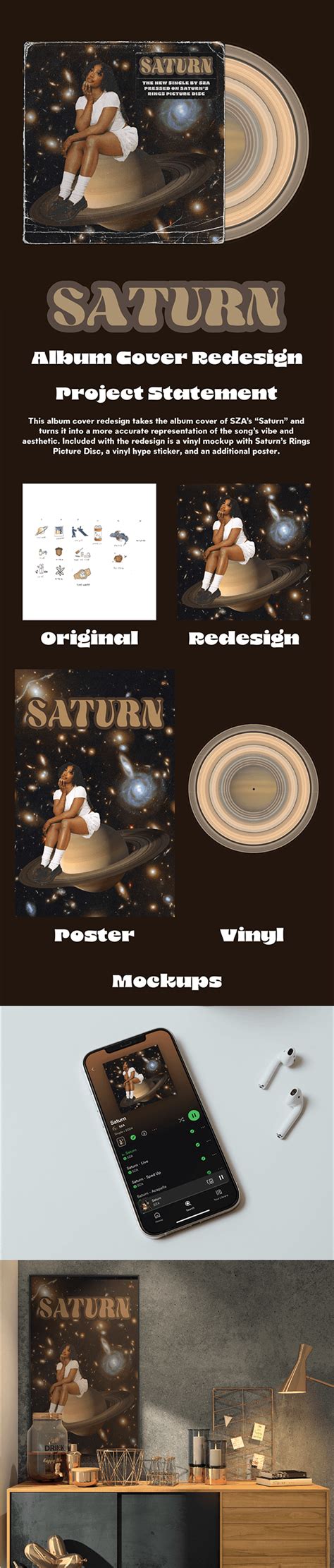 Saturn Album Cover Redesign Behance