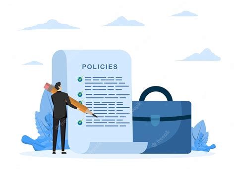 Premium Vector Vector Illustration Of Company Policy In The Form Of