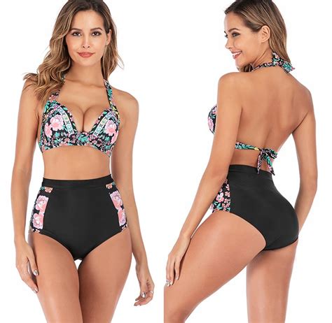 STRÓJ KĄPIELOWY BIKINI WKŁADKI BOHO WYSOKI STAN 13233265376 Allegro pl