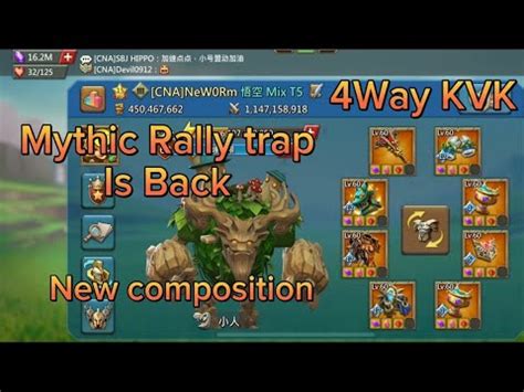 Mythic Rally Trap Is Back 4 Way KVK Lords Mobile YouTube