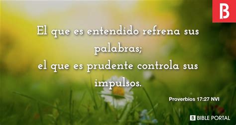Proverbios 17:27 NVI - Bible Scripture Image - Bible Portal 