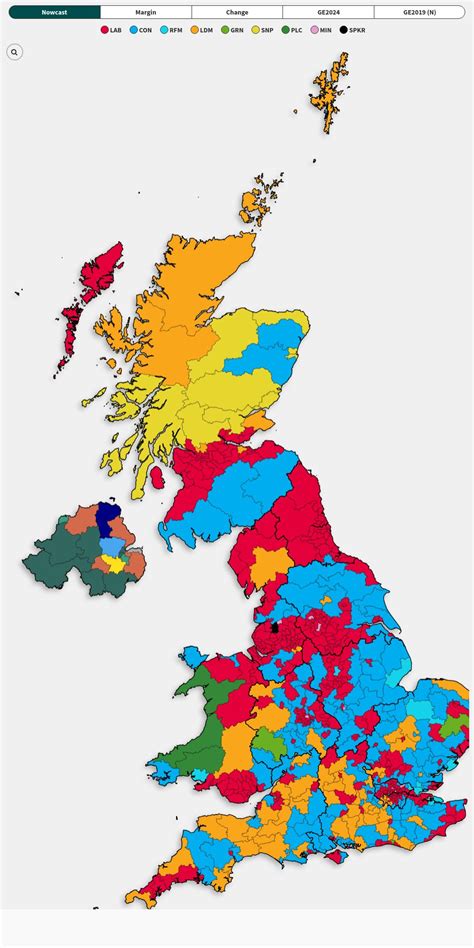 Nowcast Election Maps UK