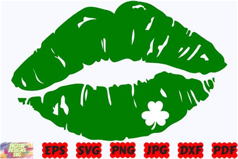 St Patricks Day Lips Svg Lips Svg Graphic By Digitaldesignssvgbundle