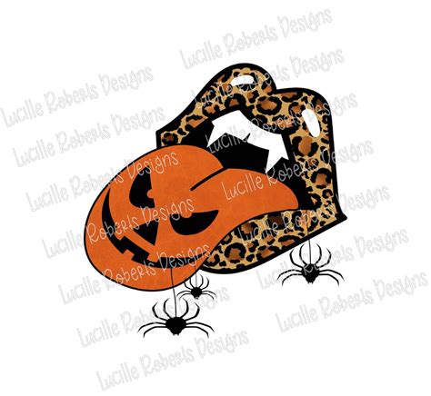 Halloween Tongue Out Vampire Lips Jack O Lantern Tongue Etsy