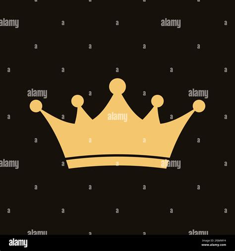 Golden Crown Icon Royal Luxury Symbol King Queen Princess Crown