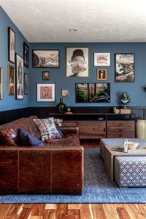 Blue And Brown Living Rooms