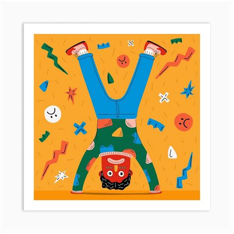 Upside Down Smile Square Canvas Print By Stay Mad Maddie Fy