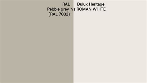 Ral Pebble Grey Ral 7032 Vs Dulux Heritage Roman White Side By Side