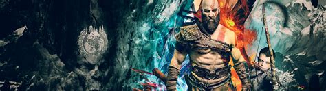 God of War 4 (video game) - Kratos and Atreus 4K wallpaper download