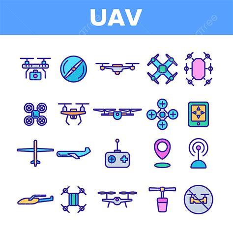 Drone Uav Vector Hd Png Images Uav Remote Control Drones Vector Linear