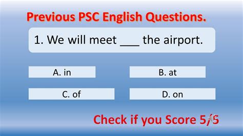 English PSC Quiz4 - YouTube 