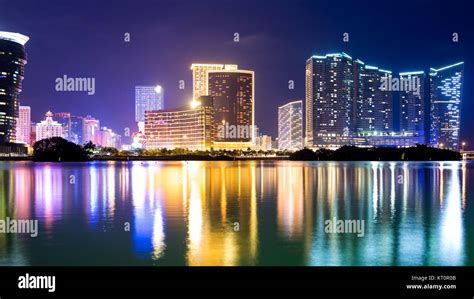 Macau skyline at night Stock Photo - Alamy