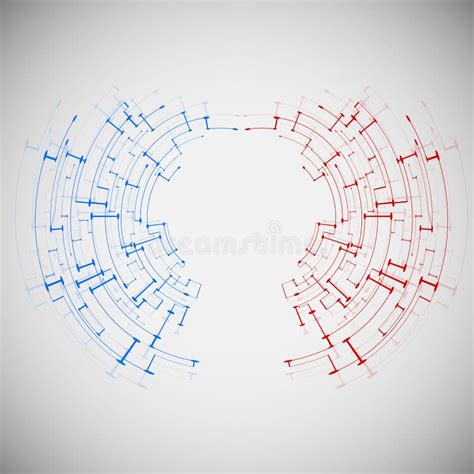 Technological Background With Circular String Shapes Stock