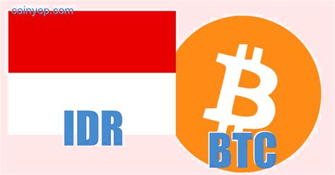 Indonesian Rupiah Bitcoin IDR BTC Free Currency Exchange Rate