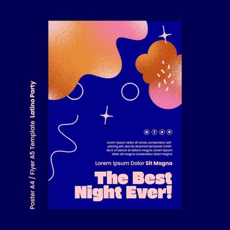 Plantilla de póster de fiesta latina Archivo PSD Gratis