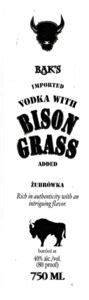 Drink Label Bak S Bison Grass Ubr Wka Podlaska Wytw Rnia W Dek