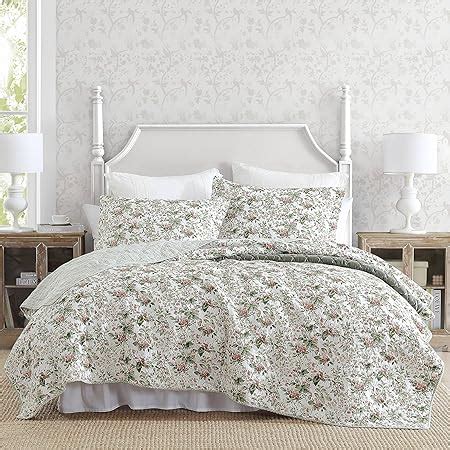 Amazon Laura Ashley Queen Quilt Set Reversible Cotton Bedding