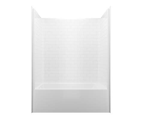 6032STT 60 X 32 AcrylX Alcove Right Hand Drain One Piece Tub Shower In