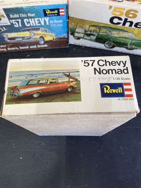 Vintage 1968 Revell 57 Chevy Nomad Model Kit H 1260 200 Box With