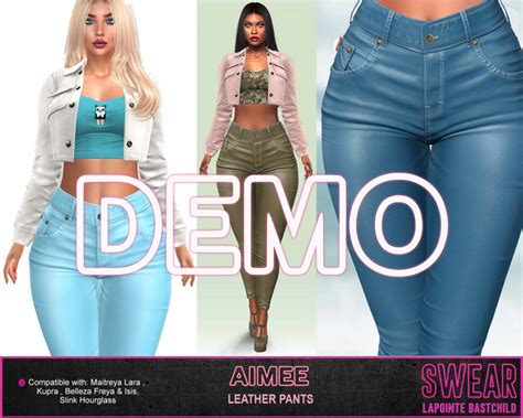 Second Life Marketplace Leather Pants Aimee Demo