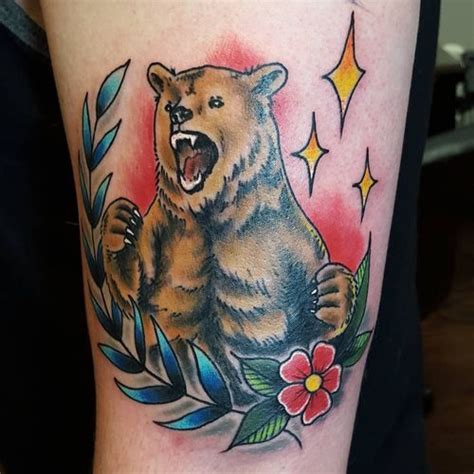 Ideas Emocionantes Y Creativas Del Tatuaje Del Oso Grizzly