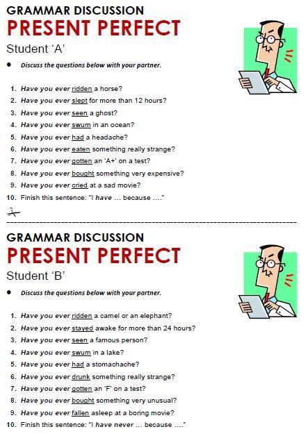 Grammar Discussion Present Perfect Ayuda Papus Xd Brainly Lat