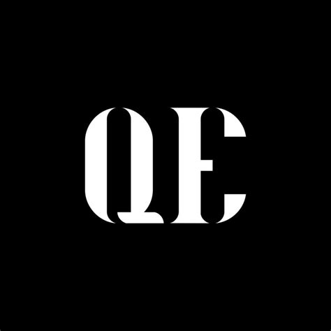 diseño del logotipo de la letra qe qe letra inicial qe mayúscula