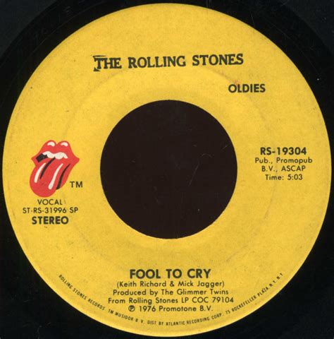 The Rolling Stones Fool To Cry Hot Stuff Vinyl Discogs