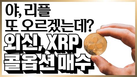 야 리플 또 오르겠는데 외신 “xrp 콜옵션 매수 증가 Sec 소송 완결은 기정사실” 리플 비트코인 이더리움 Youtube