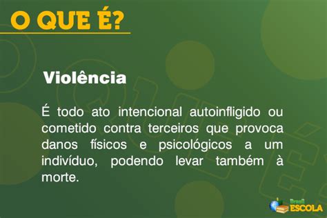 O Que é Violência Brasil Escola