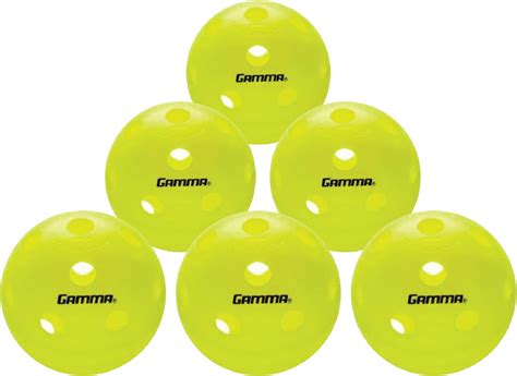 Gamma Photon Indoor Pickleball Ball 6 Pack Sports Garage